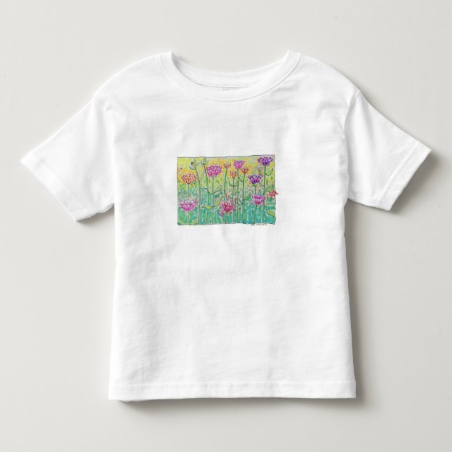 Camiseta De Bebé Campo de Flores (Anverso)