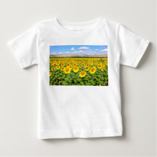 Camiseta De Bebé Campo de girasol