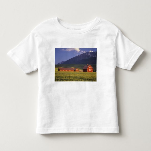 Camiseta De Bebé Campo de trigo en el valle de Wallowa, apenas (Anverso)