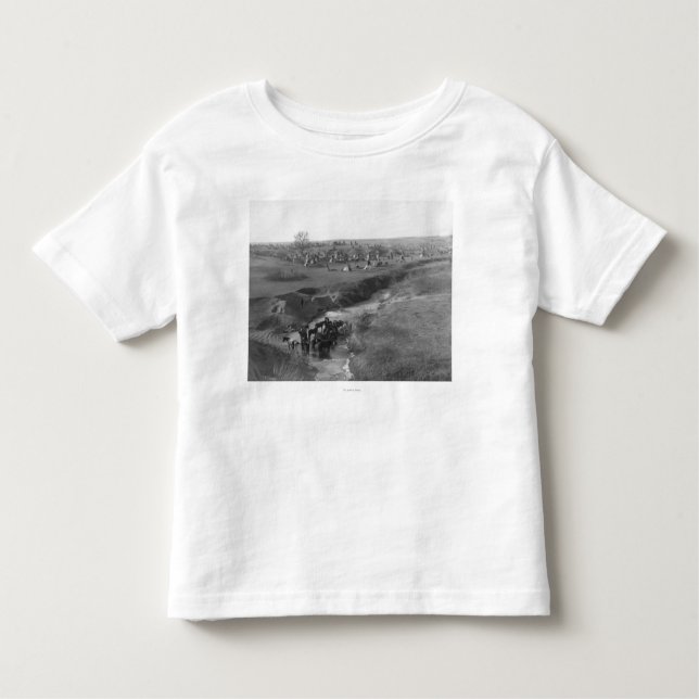 Camiseta De Bebé Campo indio de Lakota en la arcilla blanca (Anverso)