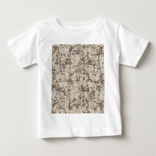 Camiseta De Bebé Camuflaje digital estilo desierto Decoración beige (Anverso)