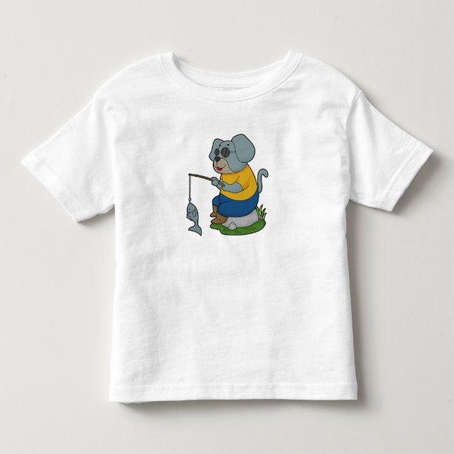 Camiseta De Bebé Caña de pescar peces (Anverso)