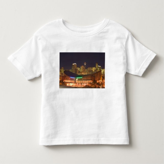 Camiseta De Bebé Canadá, Alberta, Calgary: Línea de la ciudad desde (Anverso)