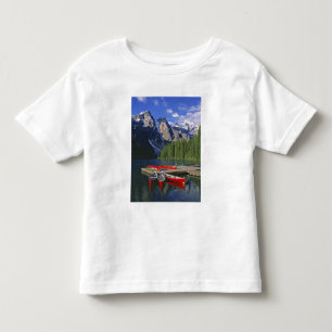 Camiseta De Bebé Canadá, Alberta, Moraine Lake. Cañoes rojos espera