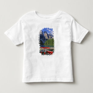 Camiseta De Bebé Canadá, Alberta, Moraine Lake. Cañones rojos esper