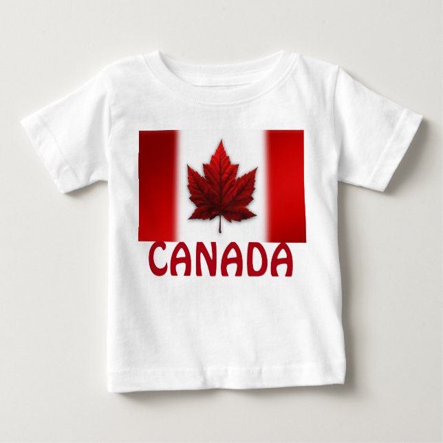 Camiseta De Bebé Canadá Baby Creeper Canada Bandera de recuerdo reg (Anverso)
