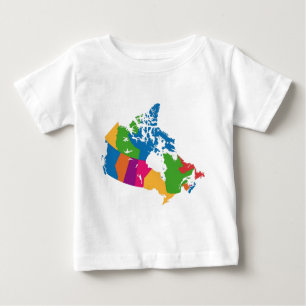 Camiseta De Bebé Canada map