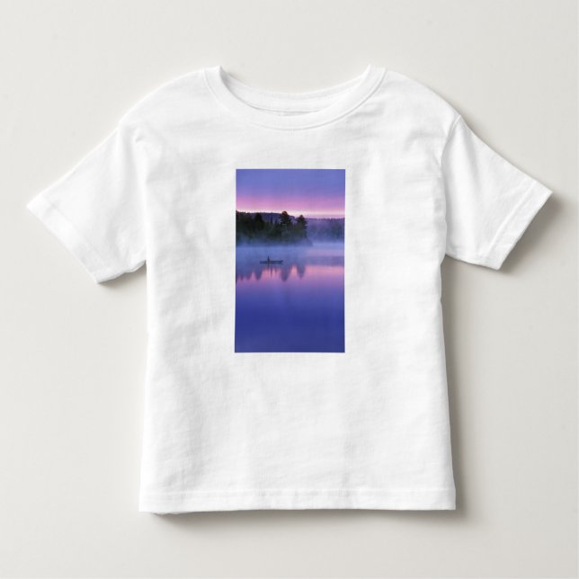 Camiseta De Bebé Canadá, Ontario, Parque Algonguin, Canoeist en (Anverso)