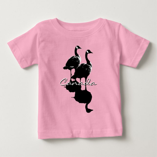 Camiseta De Bebé Canadá Personalizado de juguetes para bebé de una  (Anverso)