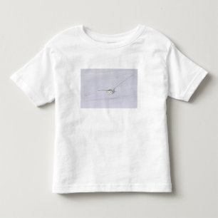 Camiseta De Bebé Canadá, Quebec. Búho nival vuela bajo sobre la nie