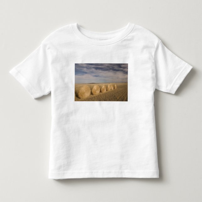 Camiseta De Bebé Canadá, Saskatchewan, Craik: Rollos de heno / Otoñ (Anverso)