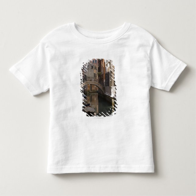 Camiseta De Bebé Canales de Venecia y puente de piedra (Anverso)