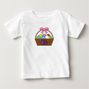 Camiseta De Bebé Canasta de Caza de Huevos de Pascua con Huevos Pas