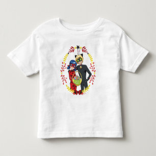 Camiseta De Bebé Canasta de Pascua de Ladybug y Cat Noir