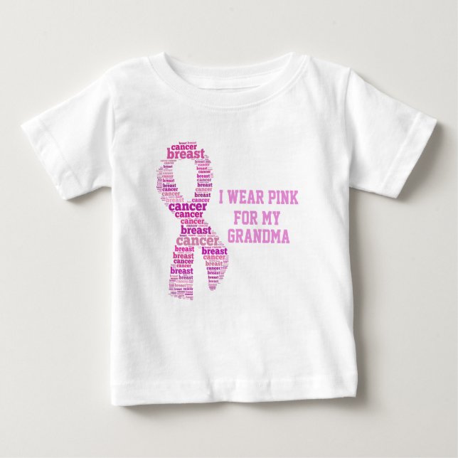 Camiseta De Bebé cáncer de mama (Anverso)