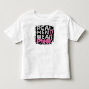 Camiseta De Bebé Cáncer de Mama Los Hombres Reales Usan Rosa