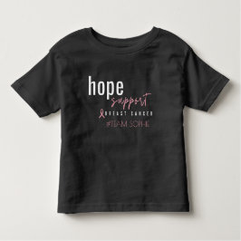 Camiseta De Bebé Cáncer de mama. Nombre del equipo personalizado. C