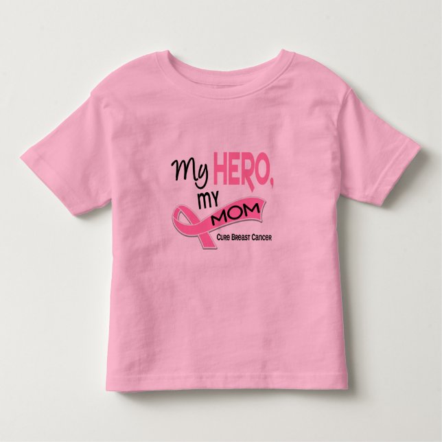 Camiseta De Bebé Cáncer de pecho MI HÉROE, MI MAMÁ 42 (Anverso)