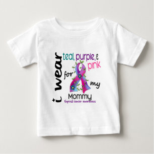 Camiseta De Bebé Cáncer de tiroides llevo la cinta para mi mamá 4