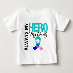 Camiseta De Bebé Cáncer de tiroides SIEMPRE MI HÉROE MI PAPÁ