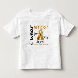 Camiseta De Bebé Cáncer del apéndice llevo el ámbar para mi tía 43