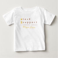 cáncer infantil Nombre personalizado Bebé camiseta