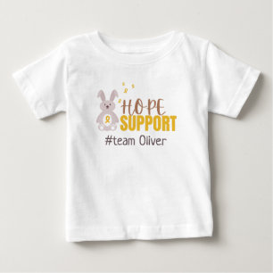Camiseta De Bebé cáncer infantil. Personalizado #team nombre Baby T