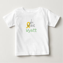 Camiseta De Bebé cáncer infantil. Soy valiente.Personalizado Baby T