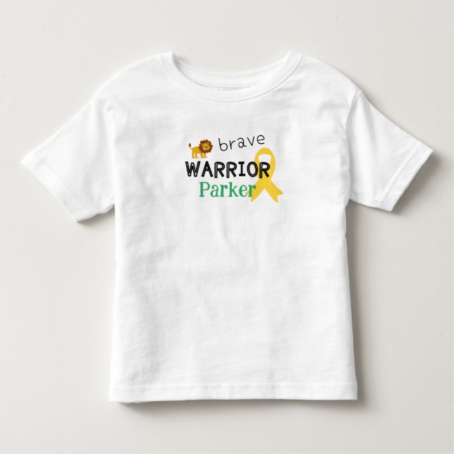 Camiseta De Bebé cáncer infantil.valiente guerrero.CustomToddler Sh (Anverso)