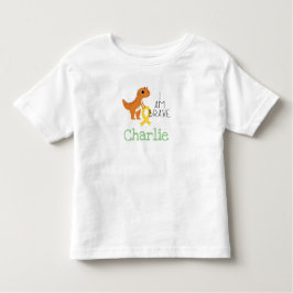 Camiseta De Bebé cáncer infantil. valiente. nombre personalizado: T