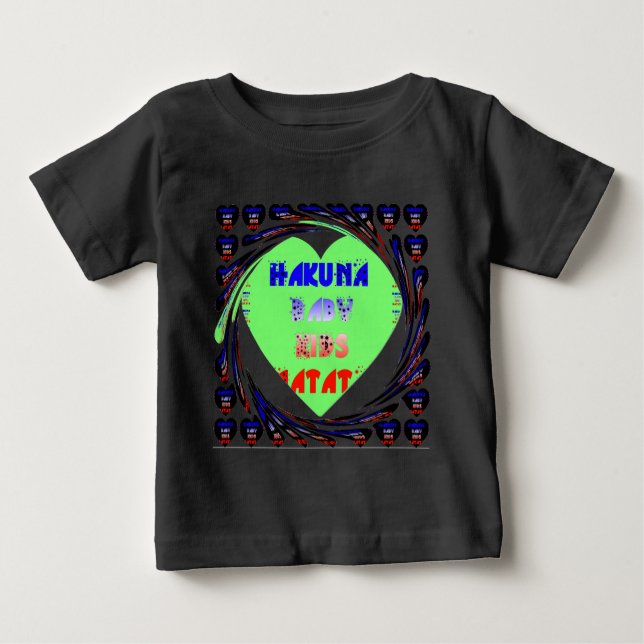 Camiseta De Bebé Cáncer Luminoso Hakuna Matata Diseño para Niños (Anverso)