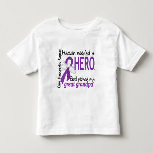 Camiseta De Bebé Cáncer pancreático abuelo necesario del héroe del