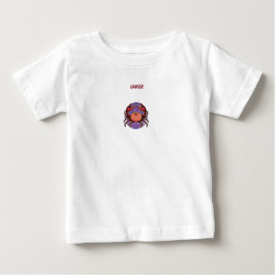 Camiseta De Bebé Cáncer Rosa, zodiaco, impresión de signo estelar