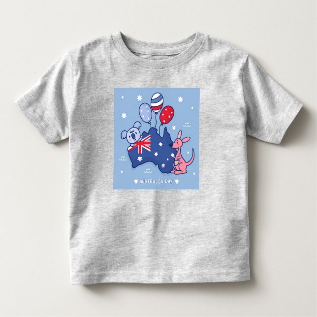 Camiseta De Bebé Canciones del Día de Australia para niños y adulto (Anverso)