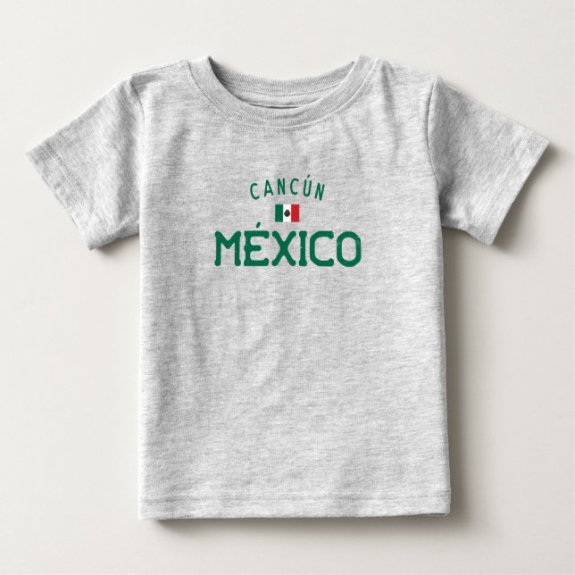 Camiseta De Bebé Cancún México (Cancún México) con problemas (Anverso)