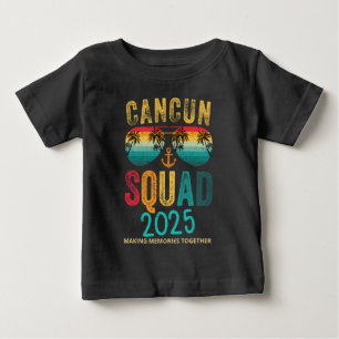Camiseta De Bebé Cancún México Vacaciones Familiares 2025 Combinand