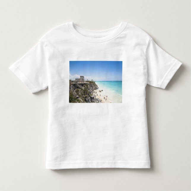 Camiseta De Bebé Cancún, Quintana Roo, México - Ruinas en una colin (Anverso)