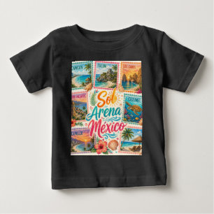 Camiseta De Bebé Cancun Sol Arena México Playas Hermosas Tropical