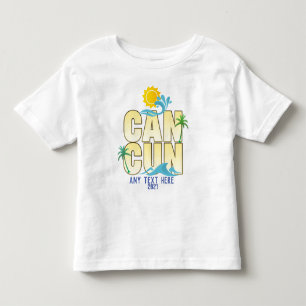 Camiseta De Bebé Cancun Summer Vacation Beach Palm Trees Personaliz