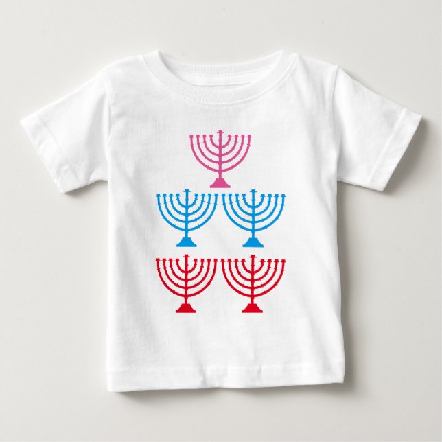 Camiseta De Bebé Candelabro menorraquis judío (Anverso)
