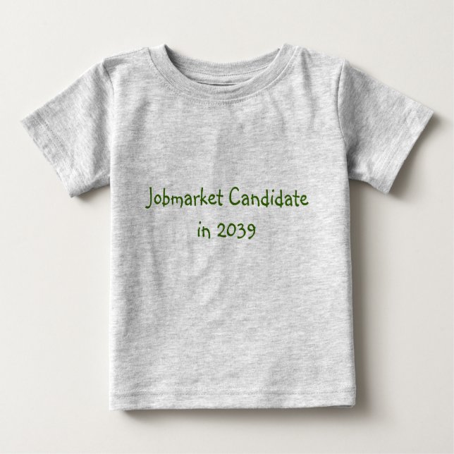 Camiseta De Bebé Candidato al mercado laboral en 2039 (Anverso)