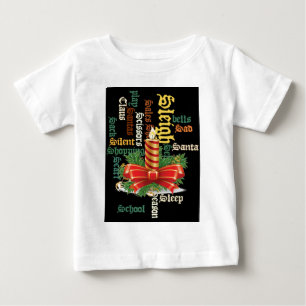 Camiseta De Bebé Candle Word Art T-Shirt navidades
