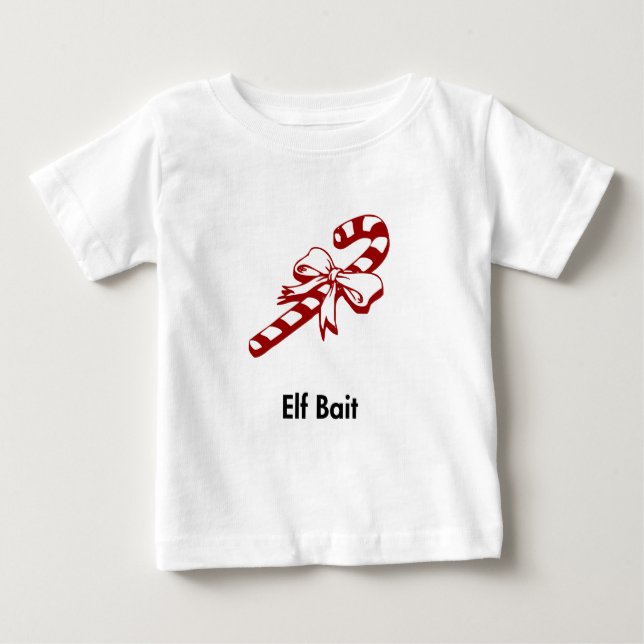 Camiseta De Bebé Candy Cane Elf Bait (Anverso)