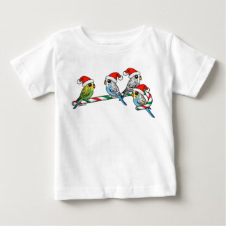 Camiseta De Bebé Candy Cane Santa Budgies