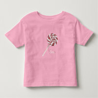Candy Cane Swirl Lollipop con el nombre Toddler T-