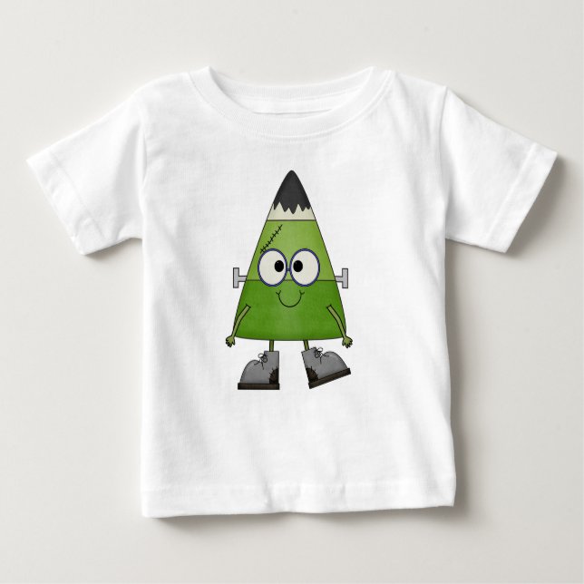 Camiseta De Bebé Candy Corn Frankenstein Halloween (Anverso)