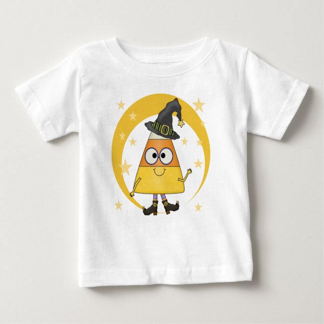 Camiseta De Bebé Candy Corn Witch Halloween (Anverso)