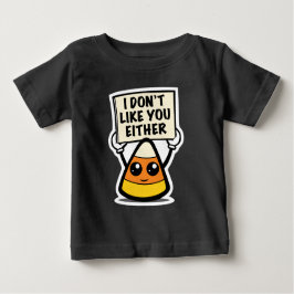 Camiseta De Bebé Candy Corn "Yo tampoco me gustas"
