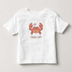 Camiseta De Bebé Cangrejo Divertido Dos Pun Pun Cangrejo