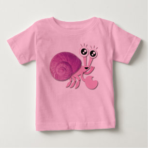 Camiseta De Bebé Cangrejo ermitaño rosado